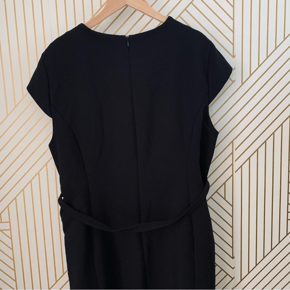 H&M belted scoop neck cap sleeve sheath dress XXL - Picture 6 of 10